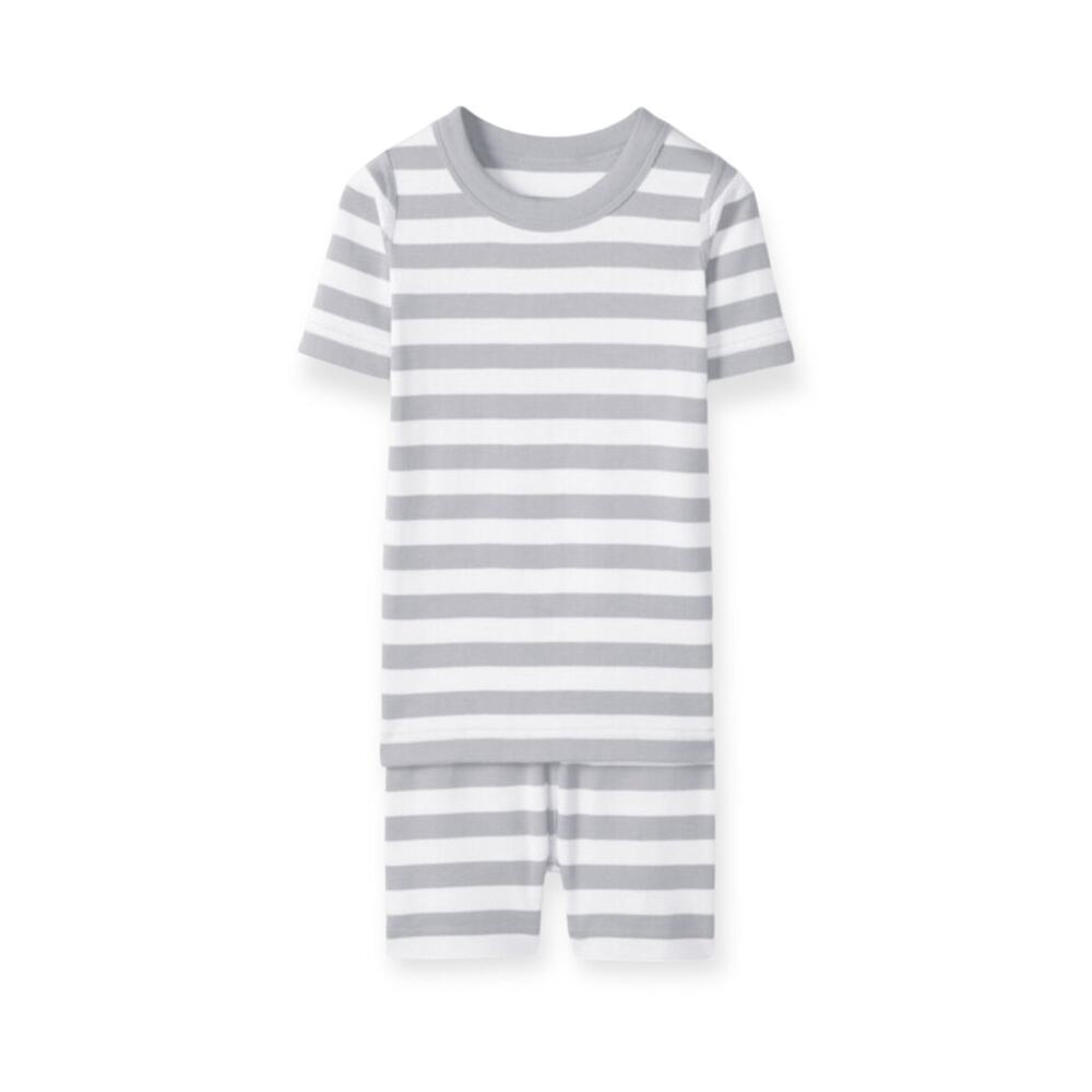 Hanna Andersson NWT Gray Striped Short John Pajama Set. Size 2